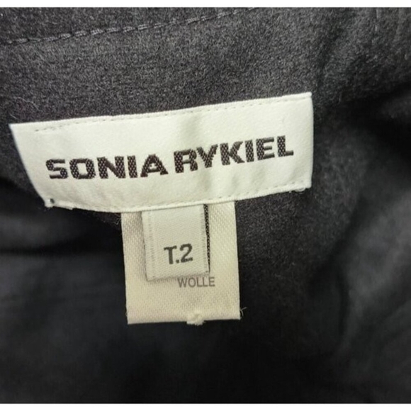 Sonia Rykiel Black Knit Hat Oversized Flower Detail Designer Women's Access T.2 - Picture 7 of 9